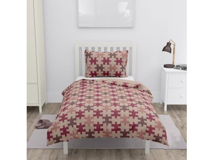 Povlečení mikroflanel na jednolůžko, PUZZLE