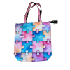 Nákupní taška, růžové puzzle