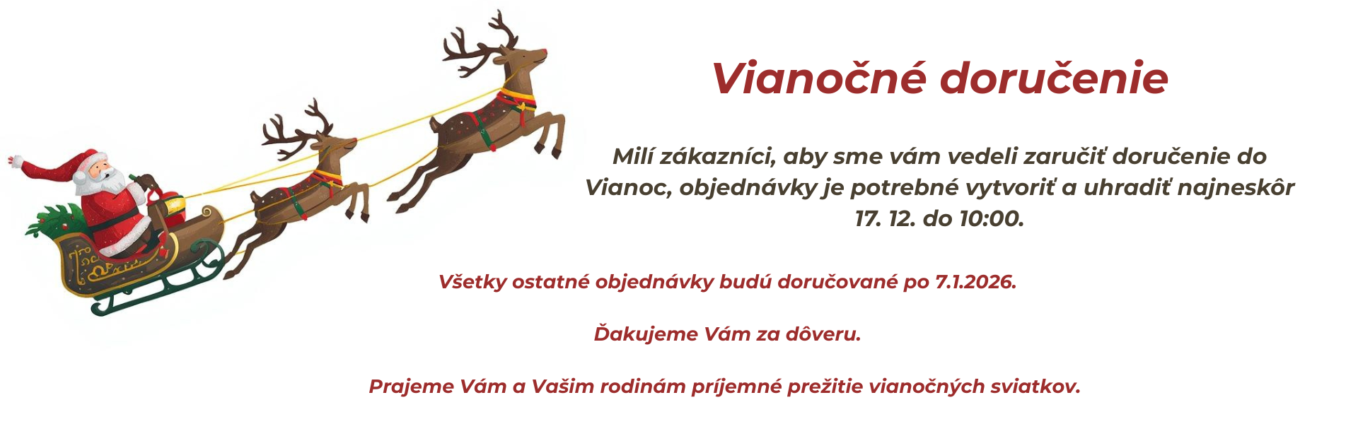 Doručenie do vianoc DESKTOP