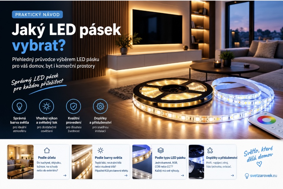 Jak vybrat LED pásek? Velký průvodce pro kuchyň, obývák i venkovní použití