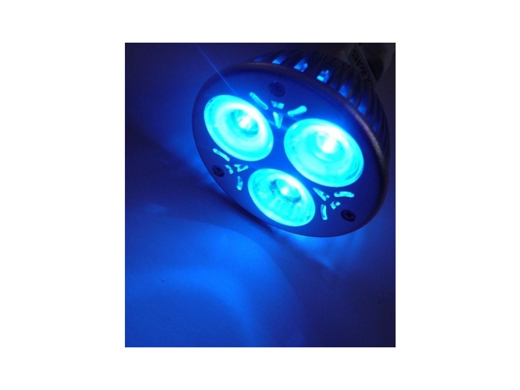 Barevná LED žárovka MR16 - Modrá