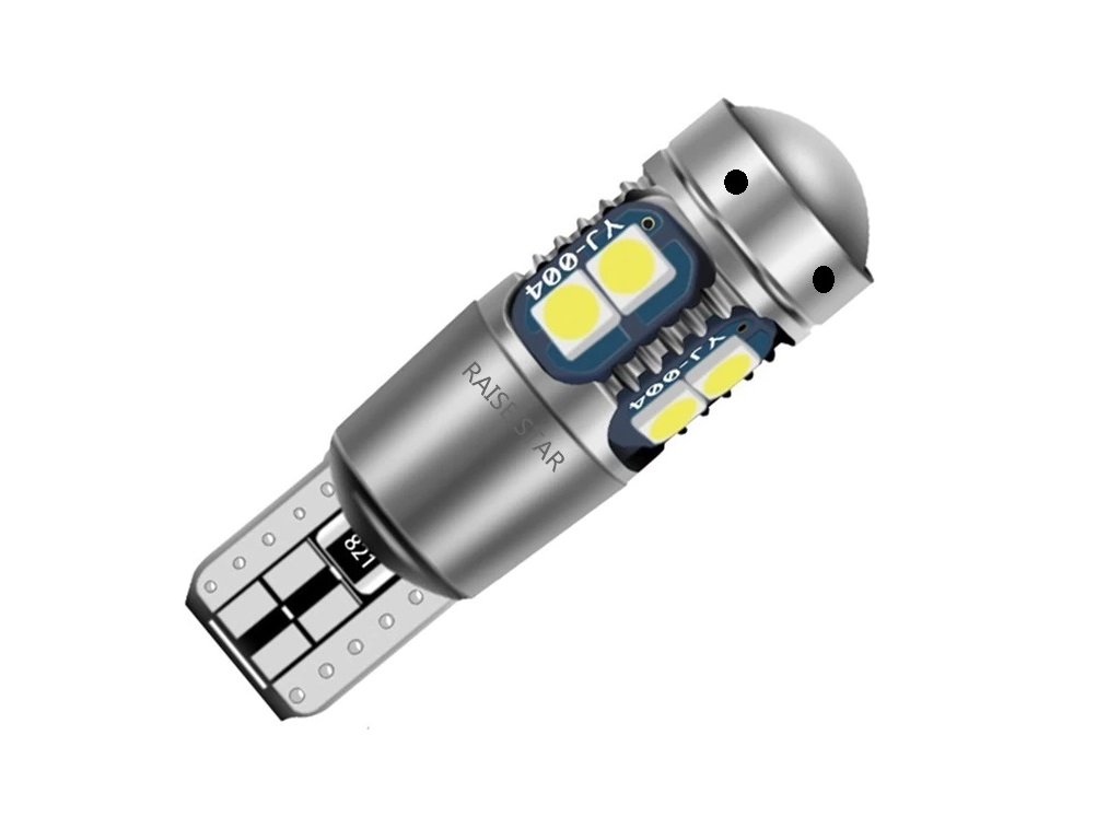 LED žárovka T10 W16W bílá 10LED/3030SMD s čočkou CANBUS - Svět žárovek