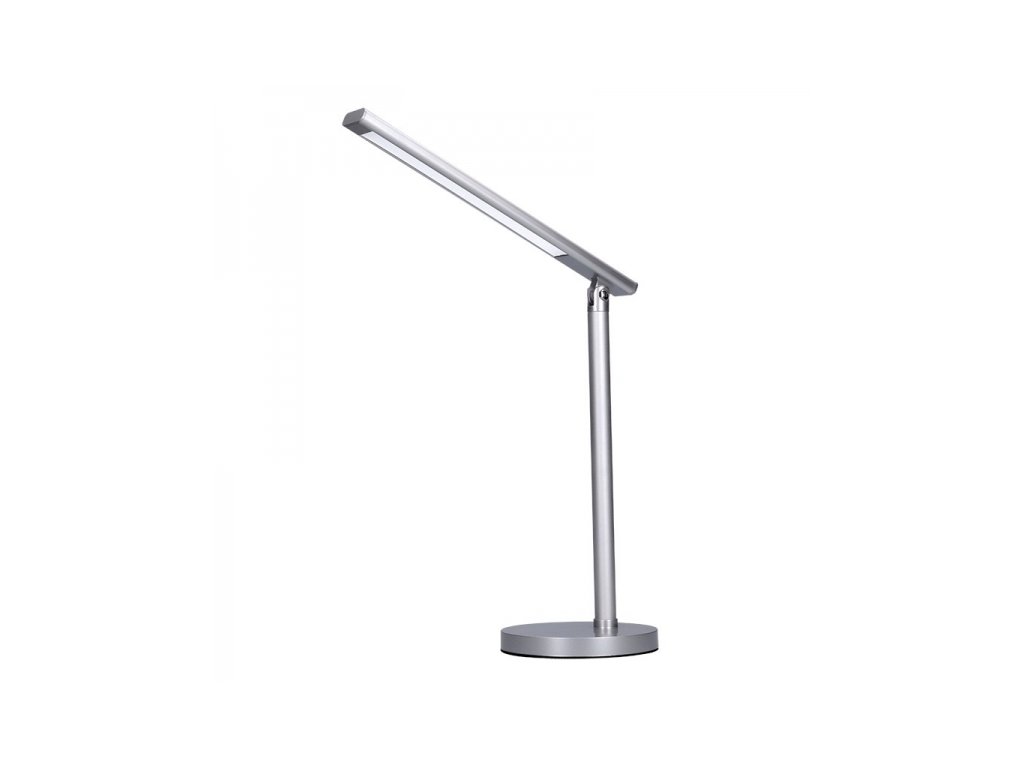 LED stolní lampička, 7W, stmívatelná, změna chromatičnosti, stříbrná barva