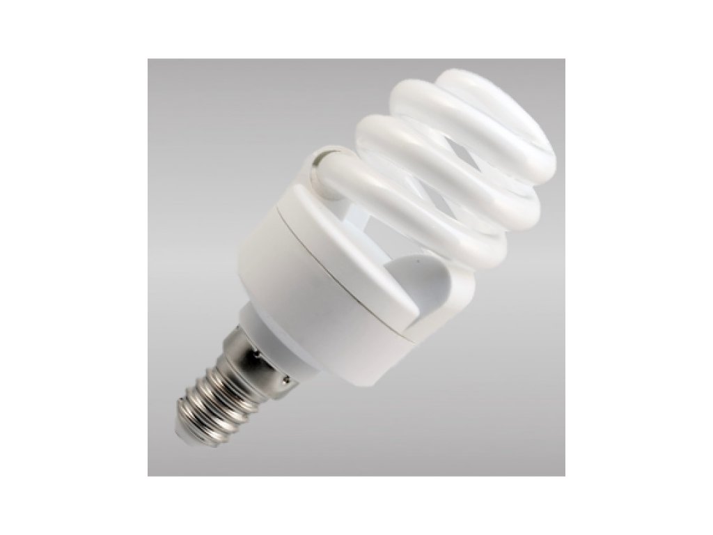Úsporná žárovka 9W E14 žárovka mini spirála, teplé bílé světlo - Svět  žárovek