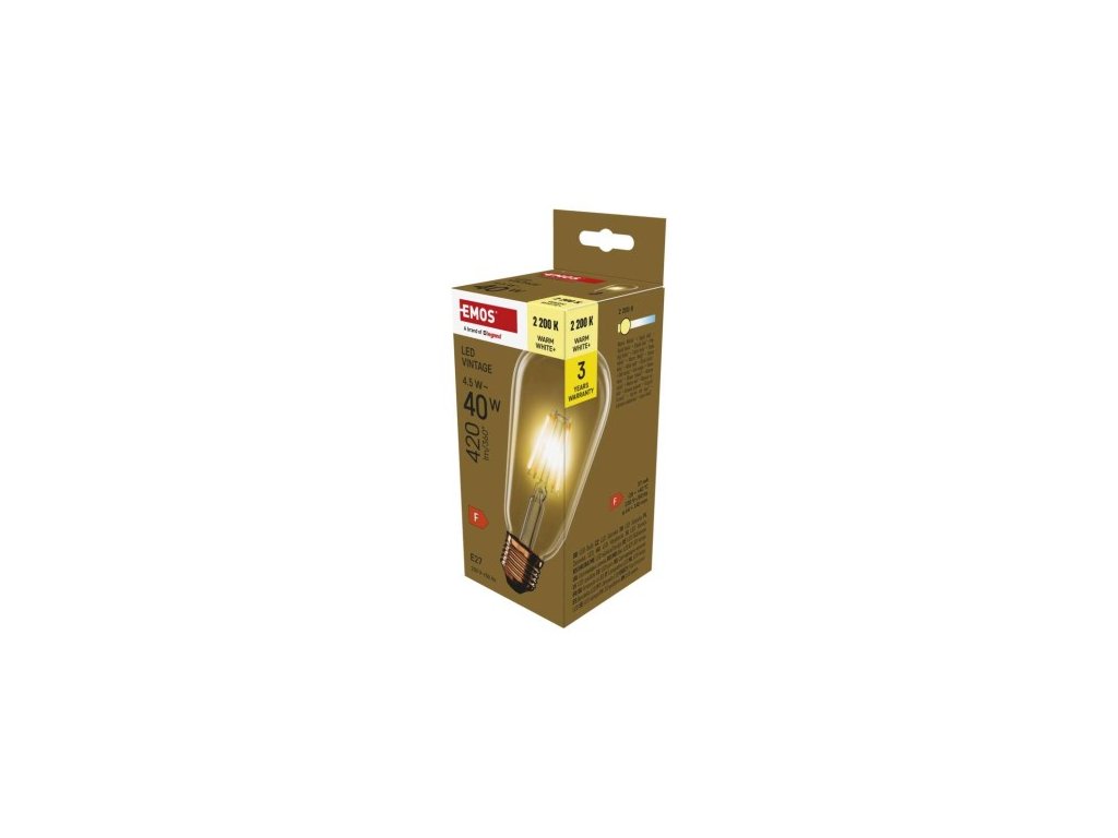 LED žárovka Vintage ST64 / E27 / 4,5 W (40 W) / 420 lm / teplá bílá