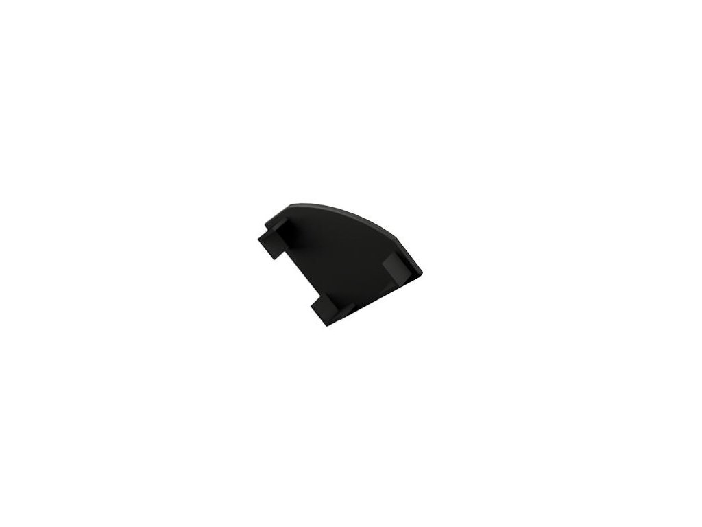 158843 zaslepka pvc corner 1 black k alu listam pro led pasky