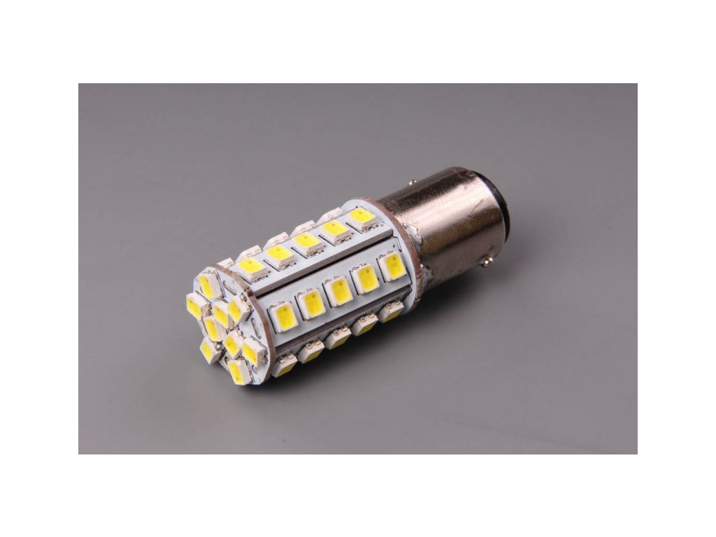 žárovka LED 12V 21/5W BAY15d oranžová+čirá DUAL COLOR