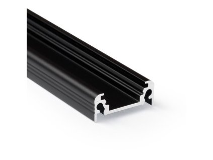 121258 profil pro moduly led prisazene cerna l 2m hlinik eloxovane