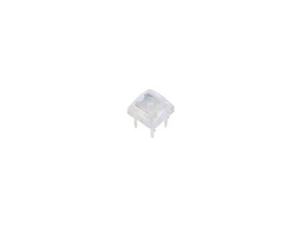 129484 led super flux 7 62x7 62mm modra 500 750mcd 140 celo plochy