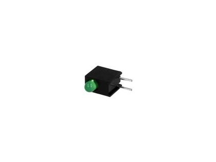 LED zakrytovaný zelená 3mm Poč.diod: 1 20mA 40° 2,2÷2,5V