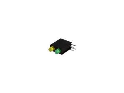 LED zakrytovaný žlutá/zelená 3mm Poč.diod: 2 2mA 40°