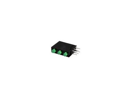 LED zakrytovaný zelená 3mm Poč.diod: 3 20mA 40° 2,2÷2,5V