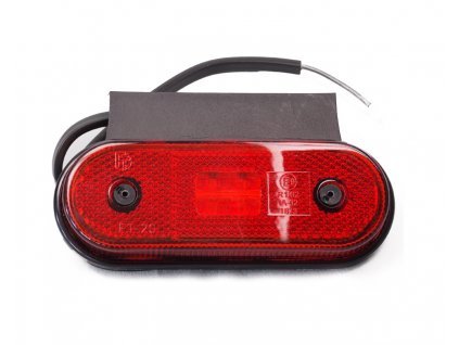 poziční LED světlo 12/24V, s držákem, červené