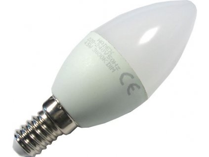 131027 zarovka led e14 c35 svickova bila 230v 4 5w