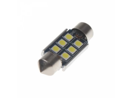 LED žárovka sufit (36mm) bílá, 12V, 6LED/3030SMD