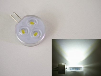 LED žárovka G4 - E2W 120° 12-24V - Studená bílá