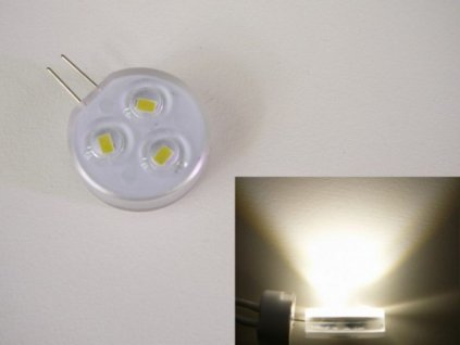 LED žárovka G4 - E2W 120° 12-24V - Denní bílá