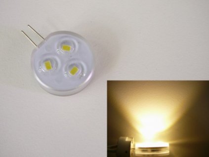LED žárovka G4 - E2W 120° 12-24V - Teplá bílá