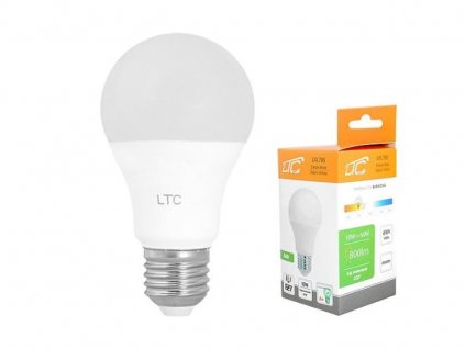 152262 zarovka led a60 e27 hruskova 230v 10w tepla bila ltc