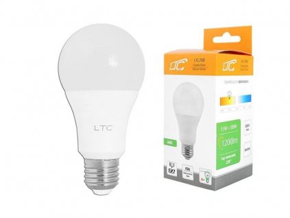 152264 zarovka led a60 e27 hruskova 230v 15w tepla bila ltc