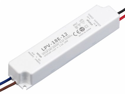 LED zdroj 12V 18W - LPV-18E-12 - 12V 18W zdroj IP67 LPV-18E-12