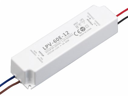 LED zdroj 12V 60W - LPV-60E-12 - 12V 60W zdroj IP67 LPV-60E-12