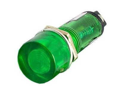 Kontrolka LED 12V, zelená do otvoru 10mm