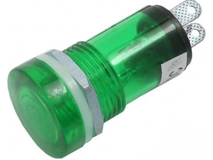 Kontrolka 12V zelená, průměr 18mm