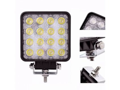 158499 pracovni svetlo led 10 30v 48w 115x115x38mm