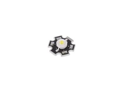 LED výkonová STAR bílá studená Pmax: 3W 4500-5650K 130°