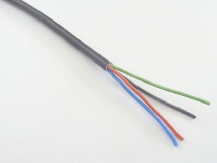 RGB kabel 4x0,5 kulatý - Barva černá