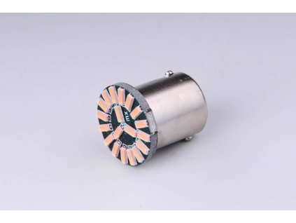 žárovka LED 12V 21W BA15s oranžová 19xLED 4014