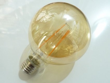 LED žárovka E27 EKF4W G95 FILAMENT kulatá - Teplá bílá