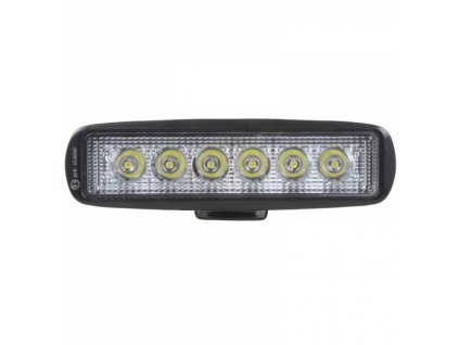 LED světlo 10-30V, 6x3W, R10, rozptýlený paprsek, 160x46x53mm