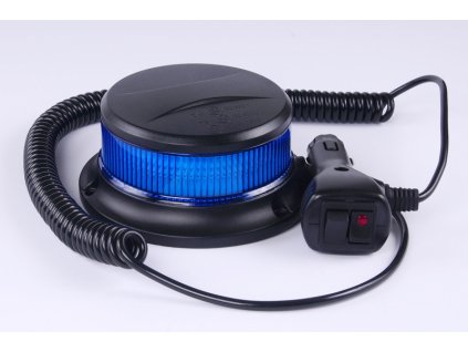 maják LED magnetický 12V-24V modrý 18LED*3W R65