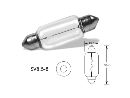 169091 6v 15w sufit 15x42 sv8 5 elta