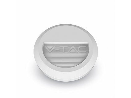 2W LED Step Light White Body Round teple bílá,  VT-1142