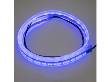 LED silikonový extra plochý pásek modrý 12 V, 60 cm