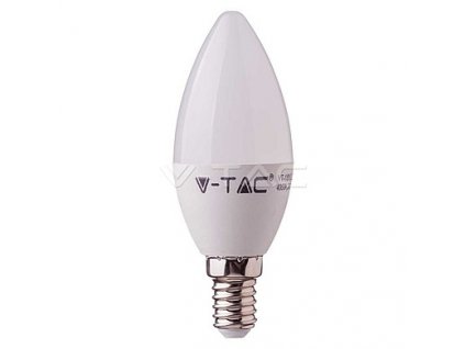 184040 led bulb samsung chip 5 5w e14 plastic candle natural white vt 226