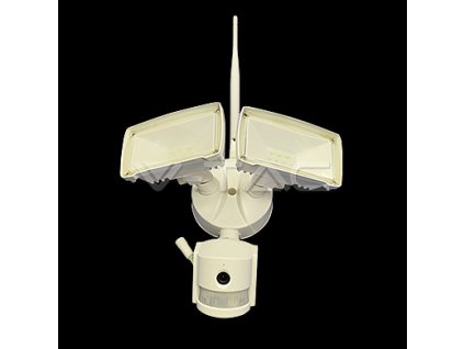 184078 18w led floodlight with wifi sensor camera white vt 4818