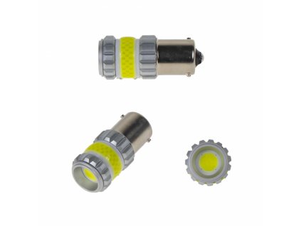 LED BA15s bílá, COB 360⁰, 9-60V, 12W