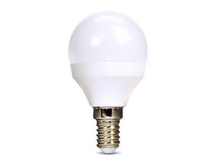LED žárovka, miniglobe, 8W, E14, 3000K, 720lm, bílé provedení