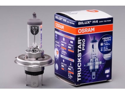OSRAM H4 24V 75/70W TRUCKSTAR PRO - o 100% více světla a životnosti, otřesuvzdorná