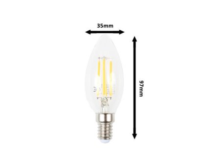 183440 led zarovka e14 dimf4w filament c35 tepla bila