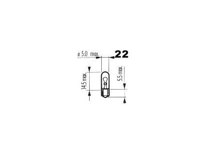 žárovka 24V 1,2W W2x4,6d žlutá