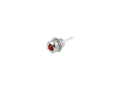 Kontrolka: LED vypouklá červená Ø12mm do plošného spoje mosaz