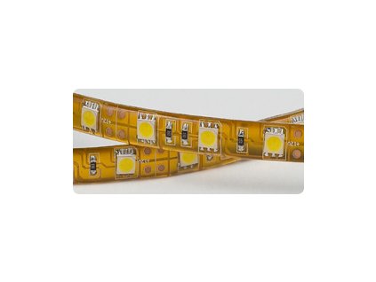 120810 led pasek 24v 5050 060 zlaity v silikonu hnede pcb teple bily