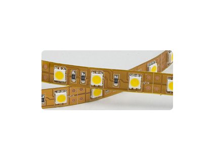120811 led pasek 12v 5050 060 nevodotesny hnede pcb teple bila