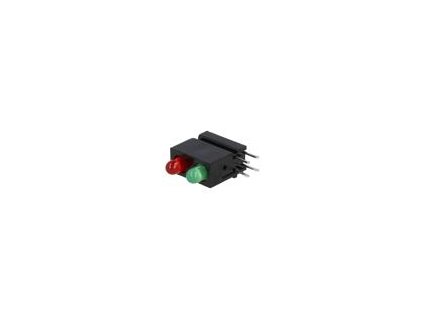 LED zakrytovaný červená/zelená 3mm Poč.diod: 2 20mA