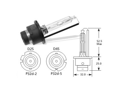 164129 xenon vybojka 85v 35w d2s p32d 2 elta set 10 ks